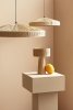 Nowoczesna rustykalna lampa wisząca z raffi beżowa dekoracyjna organiczna forma boho KANDA 50 0828088 BIZZOTTO King Home